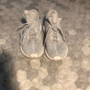 Adidas tubular sneakers grey knit size 10 used condition.